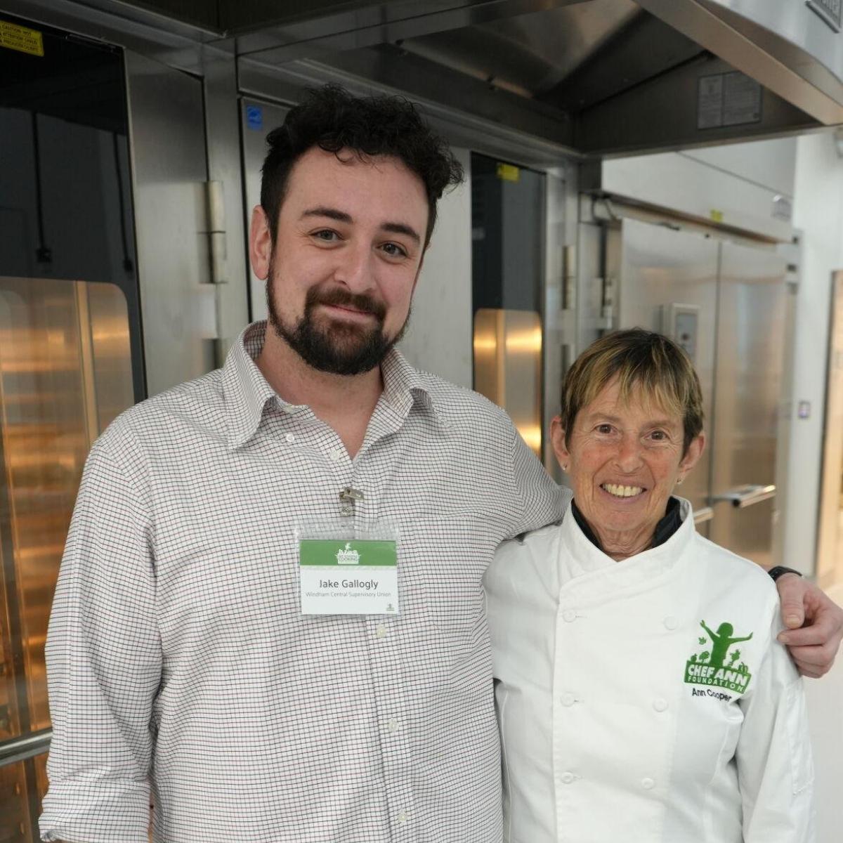 Jake Gallogly Food Service Manager at West River Education District and Chef Ann Cooper